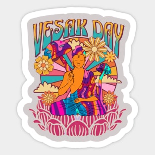 Vesak Day Buddhist Festivals for Buddha Purnima Day Buddhism Sticker